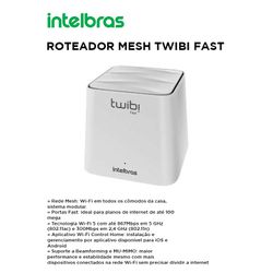 ROTEADOR MESH TWIBI FAST INTELBRAS - 10724 - Comercial Leal