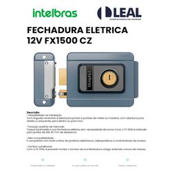 FECHADURA ELÉTRICA 12V FX1500 CZ INTELBRAS - 13871 - Comercial Leal