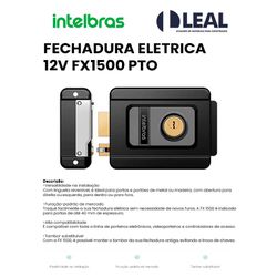 FECHADURA ELÉTRICA 12V FX1500 PTO INTELBRAS - 1387... - Comercial Leal