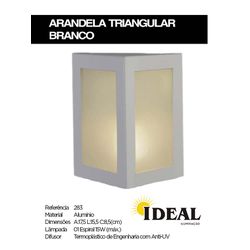 ARANDELA TRIANGULAR BRANCO E27 IDEAL 283 - 09354 - Comercial Leal