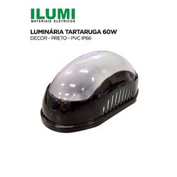 TARTARUGA DECOR PRETO 60W PVC IP66 ILUMINÁRIA - 0... - Comercial Leal