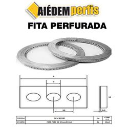 FITA PERFURADA DE 19X10M AIEDEM - 03207 - Comercial Leal