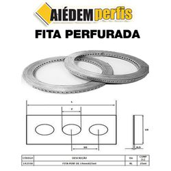 FITA PERFURADA DE 19X25M AIEDEM - 03220 - Comercial Leal