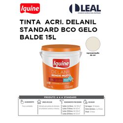 TINTA ACRÍLICA DELANIL RENDE MUITO STANDARD BRANC... - Comercial Leal