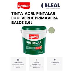 TINTA ACRÍLICA PINTALAR ECO. VERDE PRIMAVERA BALDE... - Comercial Leal