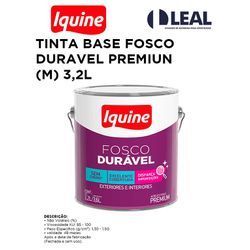 TINTA BASE FOSCO DURAVEL PREMIUM (M) 3,2L - 12483 - Comercial Leal