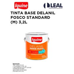 TINTA BASE DELANIL FOSCO STANDARD (M) 3,2L - 12489 - Comercial Leal