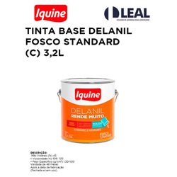 TINTA BASE DELANIL FOSCO STANDARD (C) 3,2L - 12491 - Comercial Leal