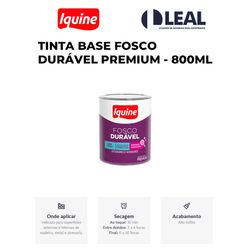 TINTA BASE FOSCO DURAVEL PREMIUM (M) 800ML - 14537 - Comercial Leal