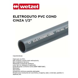 ELETRODUTO PVC COND CINZA 1/2