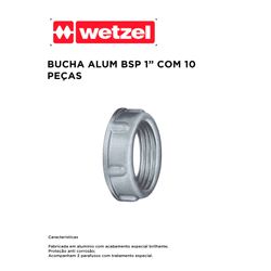 BUCHA ALUMÍNIO BSP 1 - 10639 - Comercial Leal