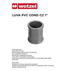 LUVA PVC CONDULETE CINZA 1
