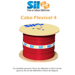 CABO FLEX 4MM VM CARRETEL - SIL - 06199 - Comercial Leal