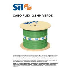 CABO FLEX 2.5MM VD CARRETEL - SIL - 12145 - Comercial Leal