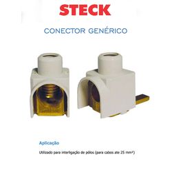 CONECTOR GENERICO 25MM 2P/BARR STECK - 00869 - Comercial Leal