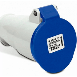 ACOPLAMENTO IND 250V 32A 2P+T 6H AZ STECK - 02830 - Comercial Leal