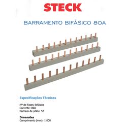BARRAMENTO PENTE 80A BIP 57P - 02859 - Comercial Leal