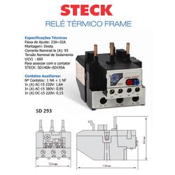 RELE TERMICO FRAME 36 - 23A - 32A STECK - 03629 - Comercial Leal