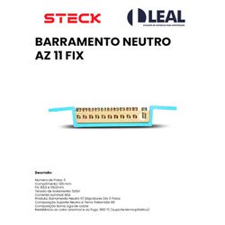 BARRAMENTO NEUTRO AZ 11 FIX STECK - 05344 - Comercial Leal