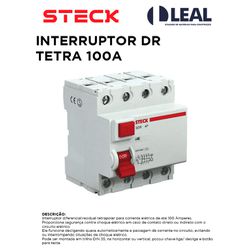 INTERRUPTOR DR TETRA 100A STECK - 10811 - Comercial Leal