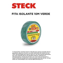 FITA ISOLANTE 10M VD STECK - 11550 - Comercial Leal
