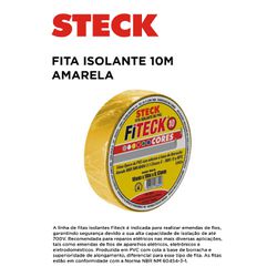 FITA ISOLANTE 10M AM STECK - 11552 - Comercial Leal