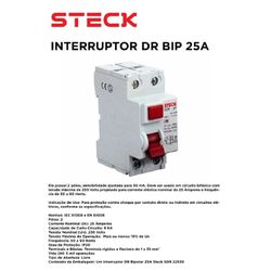 INTERRUPTOR DR BIP 25A STECK - 11599 - Comercial Leal
