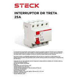 INTERRUPTOR DR TETRA 25A STECK - 11603 - Comercial Leal