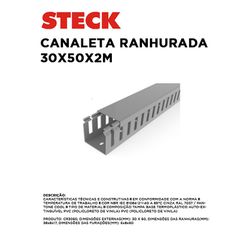 CANALETA RANHURADA 30X50X2M - 11635 - Comercial Leal