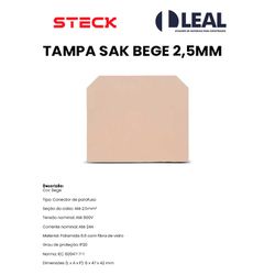 TAMPA SAK BEGE 2,5MM STECK - 11701 - Comercial Leal