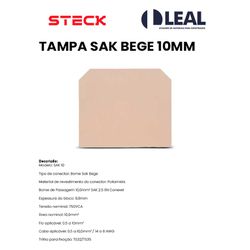 TAMPA SAK BEGE 10MM STECK - 11702 - Comercial Leal