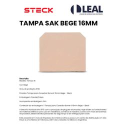 TAMPA SAK BEGE 16MM STECK - 11703 - Comercial Leal