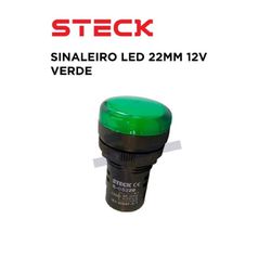 SINALEIRO LED 22MM VM 12V - 11716 - Comercial Leal
