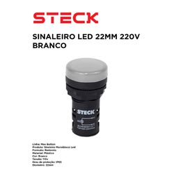 SINALEIRO LED 22MM 220V - 11717 - Comercial Leal