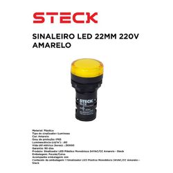 SINALEIRO LED 22MM AM 220V - 11718 - Comercial Leal