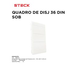QUADRO DE DISJ 36DIN SOBREPOR STECK - 12370 - Comercial Leal