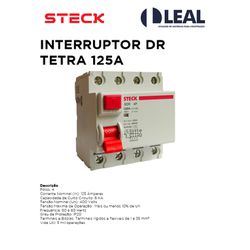 INTERRUPTOR DR TETRA 125A STECK - 13069 - Comercial Leal