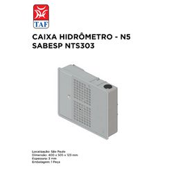 .CAIXA HIDRÔMETRO N5 SABESP NTS 303 TAF - 12063 - Comercial Leal