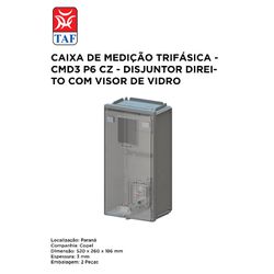 CAIXA DE MEDIÇÃO CMD3 P6 CINZA DISJUNTOR DIR. DPS ... - Comercial Leal