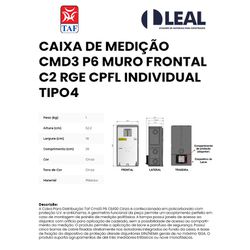 .CAIXA DE MEDIÇÃO CMD3 P6 MURO FRONTAL C2 RGE CPFL... - Comercial Leal
