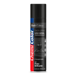 SPRAY PRETO BRILHANTE 400ML CHEMICOLOR - 10405 - Comercial Leal