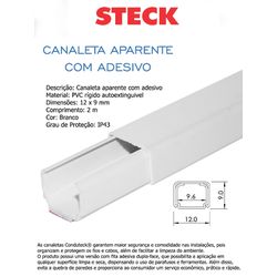 CANALETA BR 12X09X2M COM FITA - 04509 - Comercial Leal