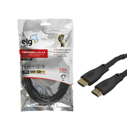 CABO HDMI 2.0V 4K 1,5M ELG - 14667 - Comercial Leal