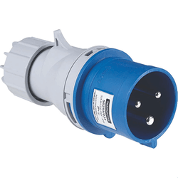PLUGUE INDUSTRIAL 250V 32A 2P+T 6H AZUL - TRAMONTI... - Comercial Leal