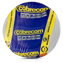 CABO FLEX 4MM BRANCO COBRECOM - 14716 - Comercial Leal