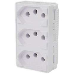 MODULO 3 TOMADA 10A MONOBLOCO I9 ILUMI - 15023 - Comercial Leal