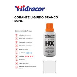 CORANTE LÍQUIDO BRANCO 50ML HIDRACOR - 11918 - Comercial Leal