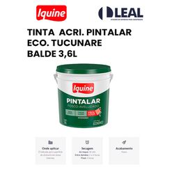 TINTA ACRI. PINTALAR ECO. TUCUNARE BALDE 3,6L IQUI... - Comercial Leal