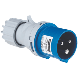 PLUGUE INDUSTRIAL 250V 16A 2P+T 6H AZUL - TRAMONTI... - Comercial Leal