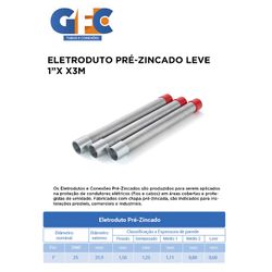 ELETRODUTO PRÉ ZINC LEVE 1